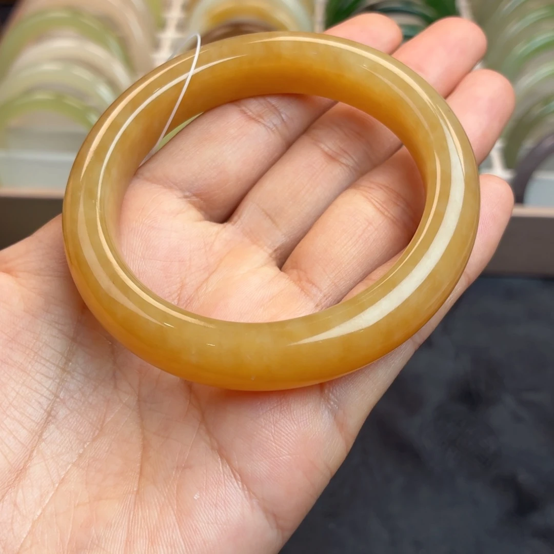 和田玉未镶嵌手镯满糖55圈