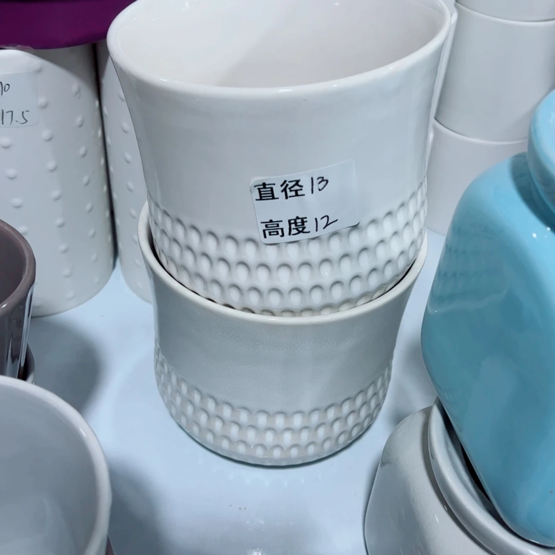 有孔，陶瓷花盆满10米包邮发货