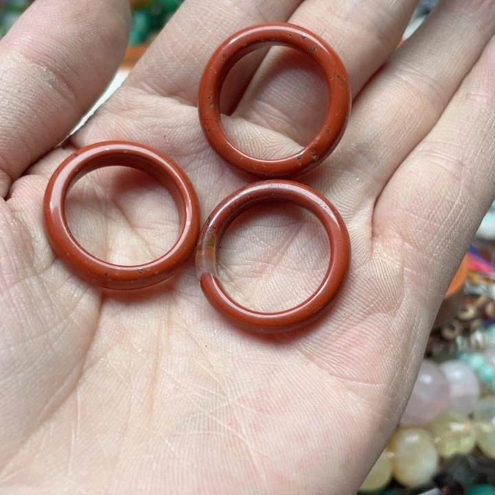 玛瑙/玉髓合金珠宝半成品2个20mm红石跑环