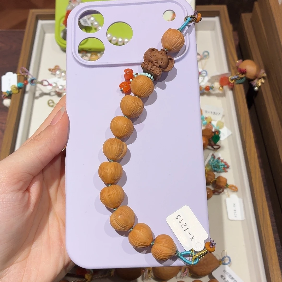 手工编织手机链双头