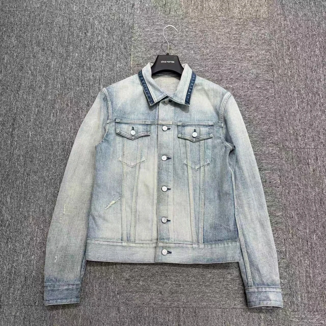 99新 DIOR/迪奥 做旧破坏牛仔夹克/50码/编码12591