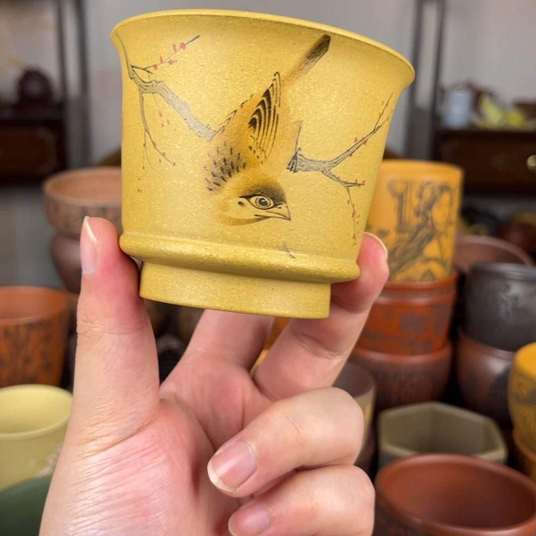 紫砂茶杯紫砂主人杯 手工制作