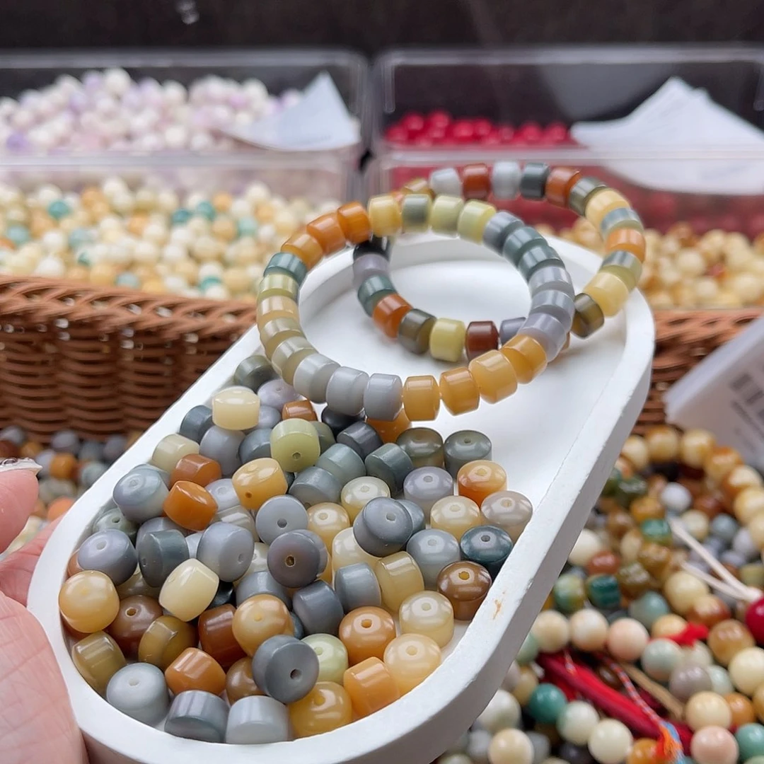 白玉菩提吊坠C/10mm/50+10颗