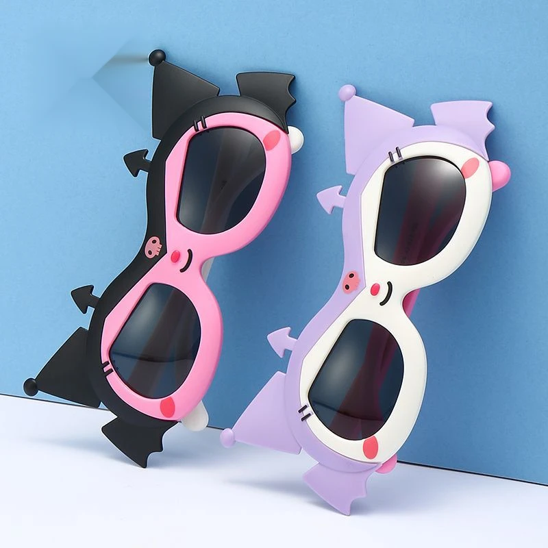 新款小孩卡通偏光太阳镜库洛米硅胶儿童防晒墨镜宝宝玩具眼镜批发