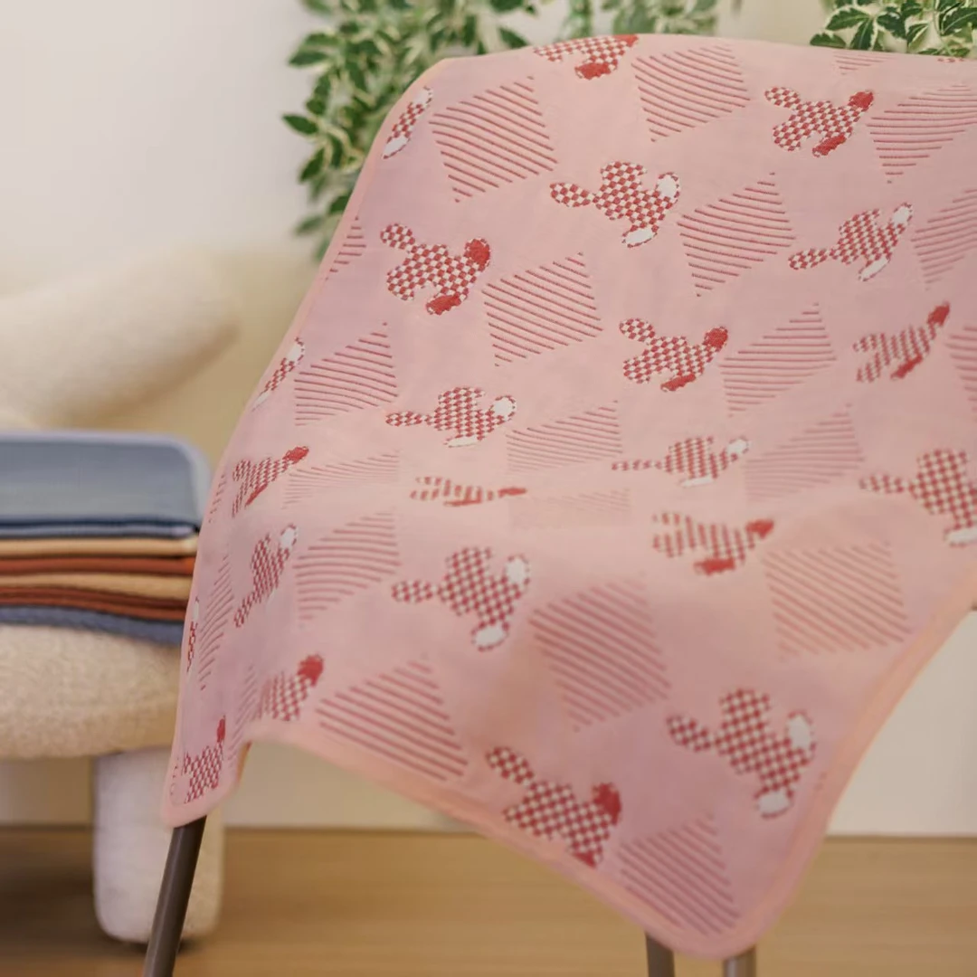 雅赞童朵纱布被新生儿包单抱被双面印花柔软吸汗抱毯睡毯毯子雅赞