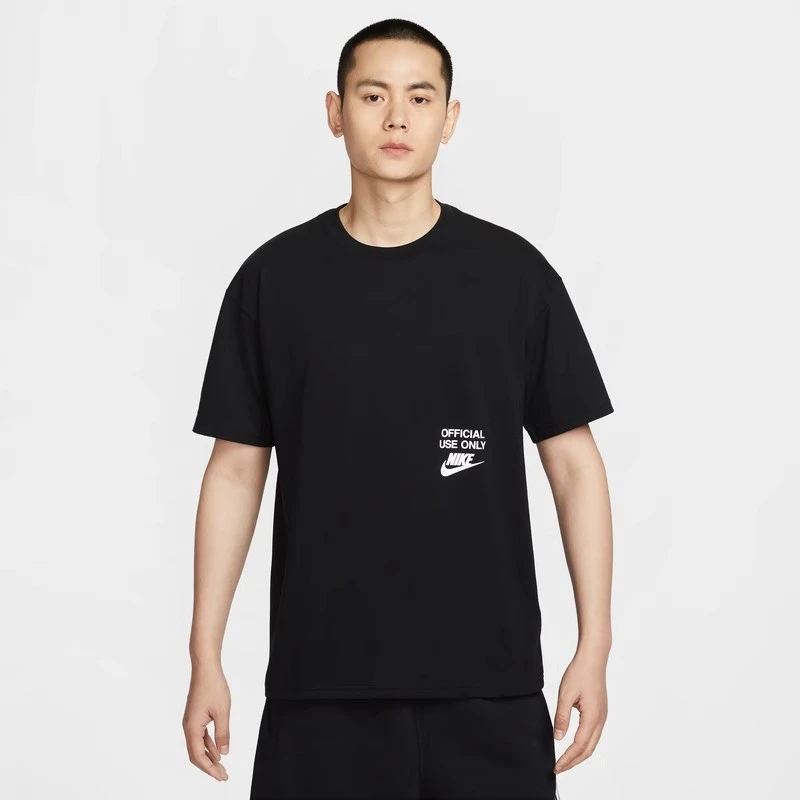 NIKE/耐克男女同款纯棉夏季时尚宽松休闲运动圆领短袖HJ0775-010