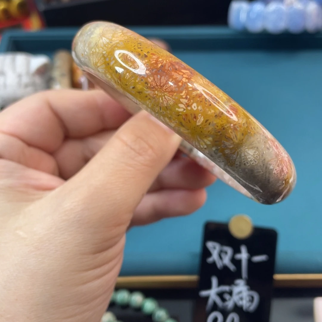 未镶嵌手镯硅化玉