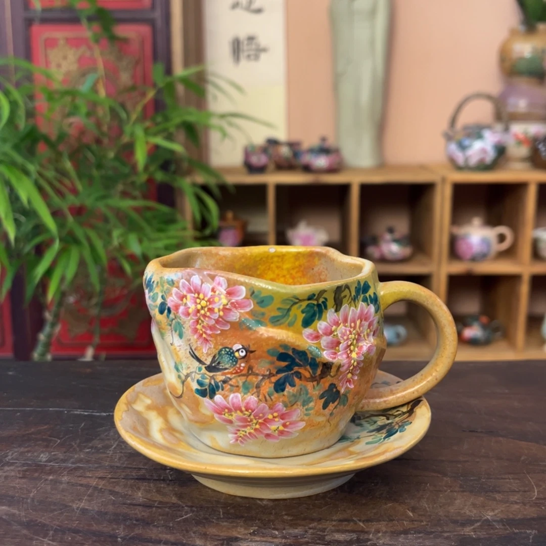 柴烧手工手绘陶瓷