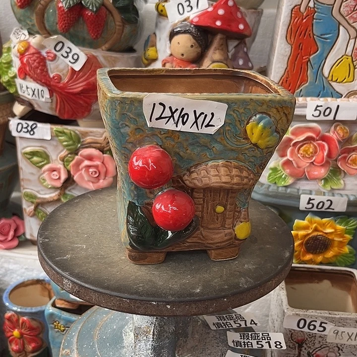 粗陶材质多肉花盆