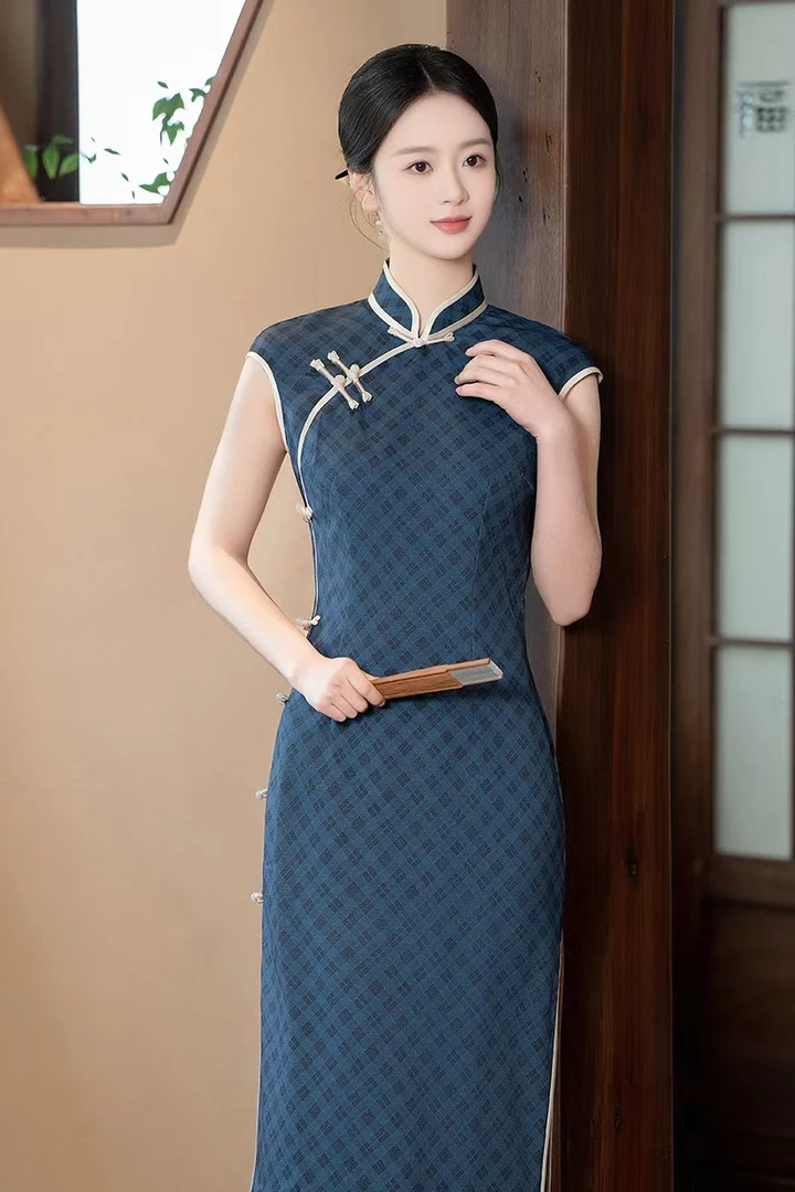 单层无袖年轻新款旗袍女夏季中式时尚显瘦改良复古气质民国连衣裙