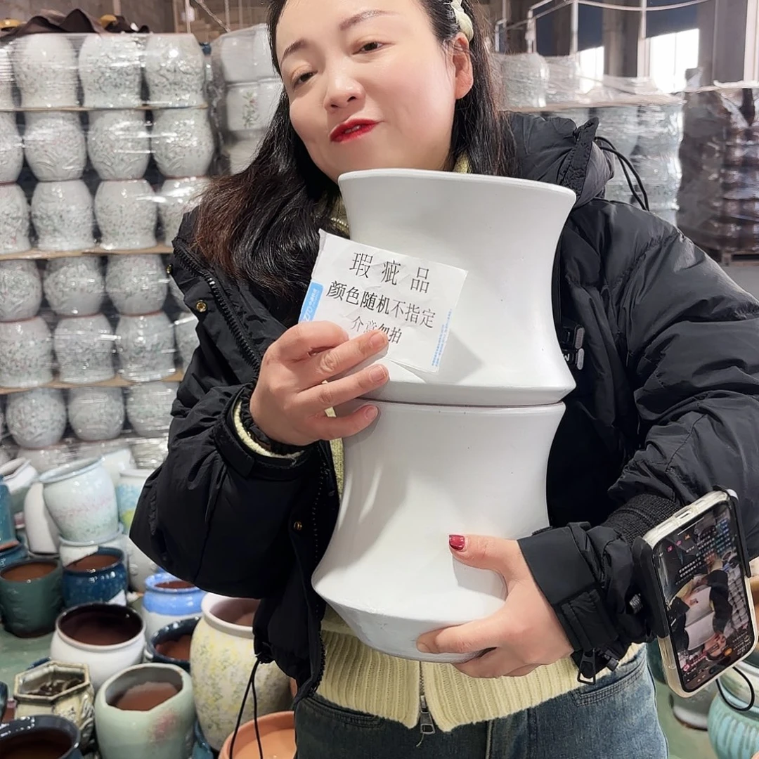 瑕疵两个高20/19红陶