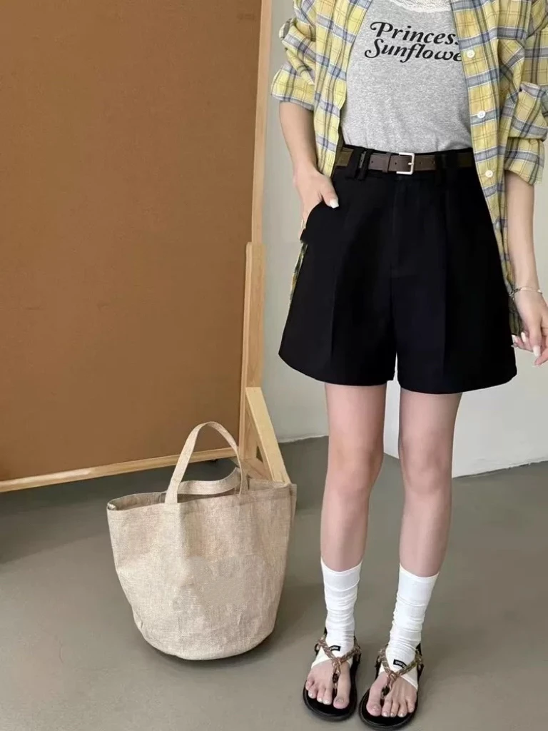 70053女装韩版时尚百搭短裤