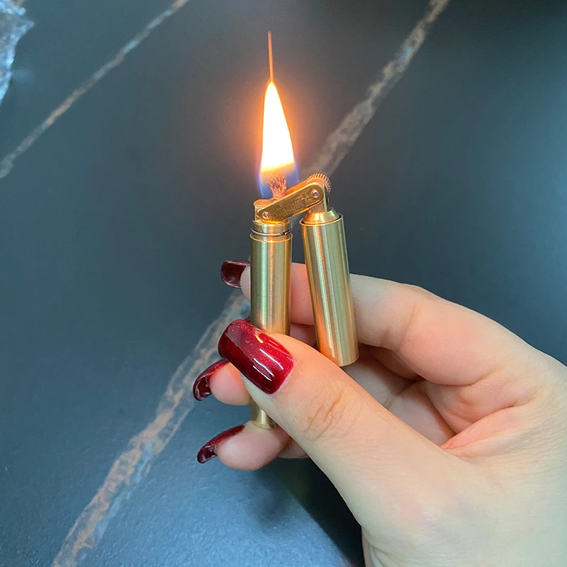 好运达双截棍盘龙棍双节棍纯铜/不锈钢创意新款煤油打火机
