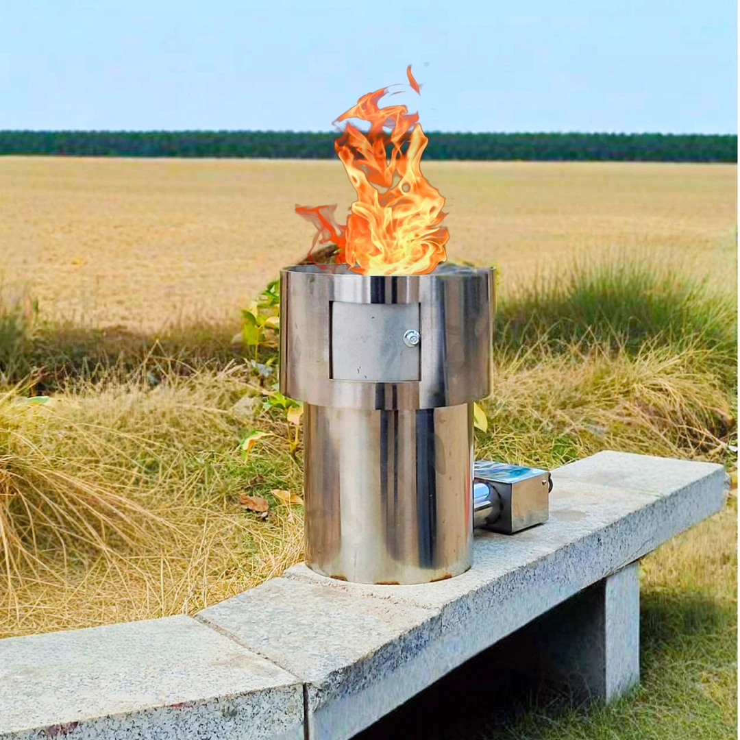 户外便捷无烟猛火超厚白钢柴火炉