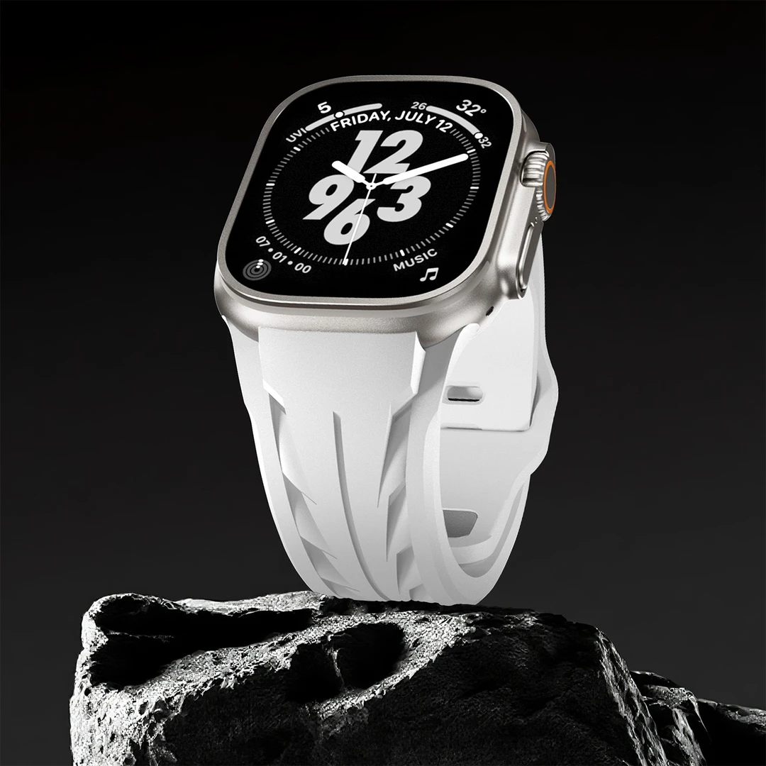 适用苹果手表表带ultra2/iwatchs10/9稻穗钉扣硅胶运动iwatch表带
