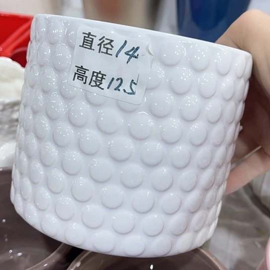 多肉绿植陶瓷花盆9.9包邮，有孔