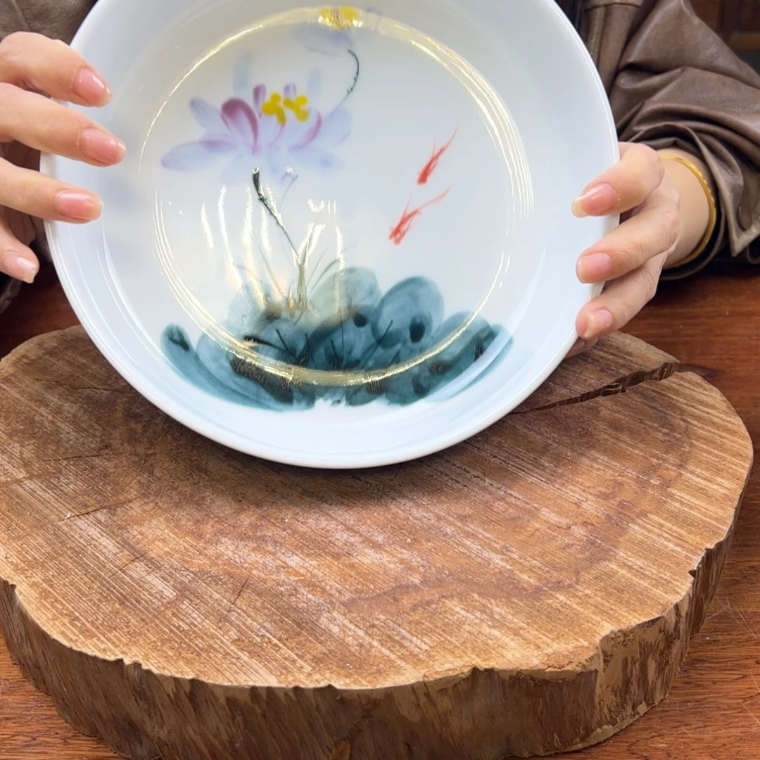 瓷片景德镇陶瓷手工手绘制作