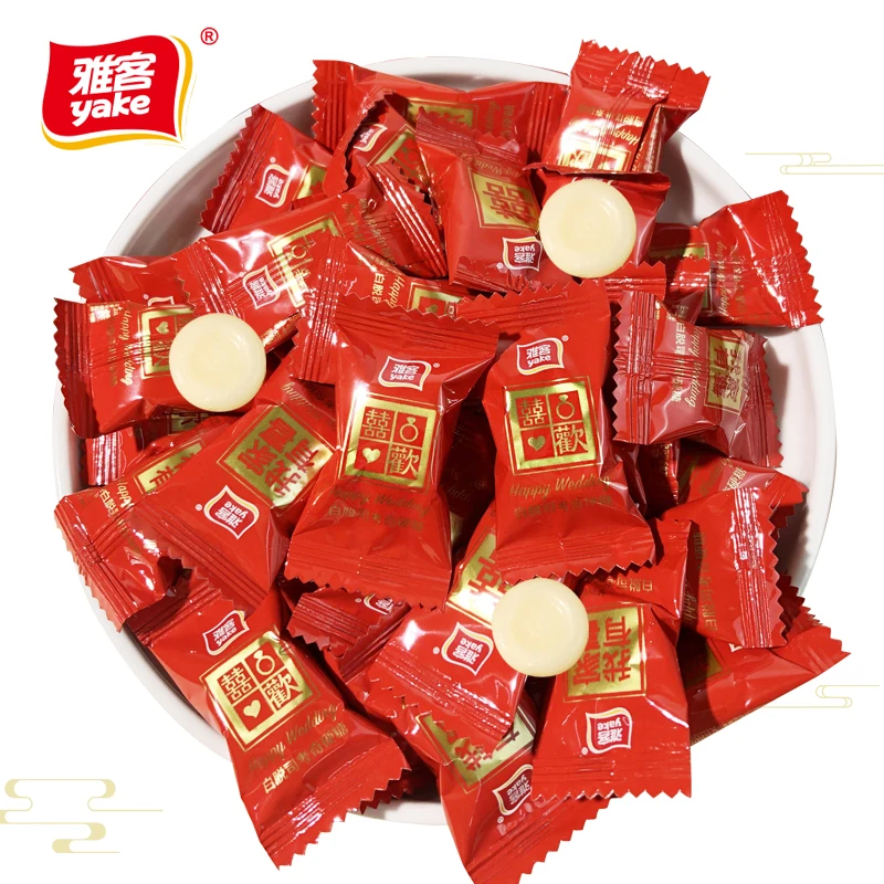 雅客双喜司考奇硬糖特浓牛奶糖散装婚糖伴手礼喜糖果休闲零食批发