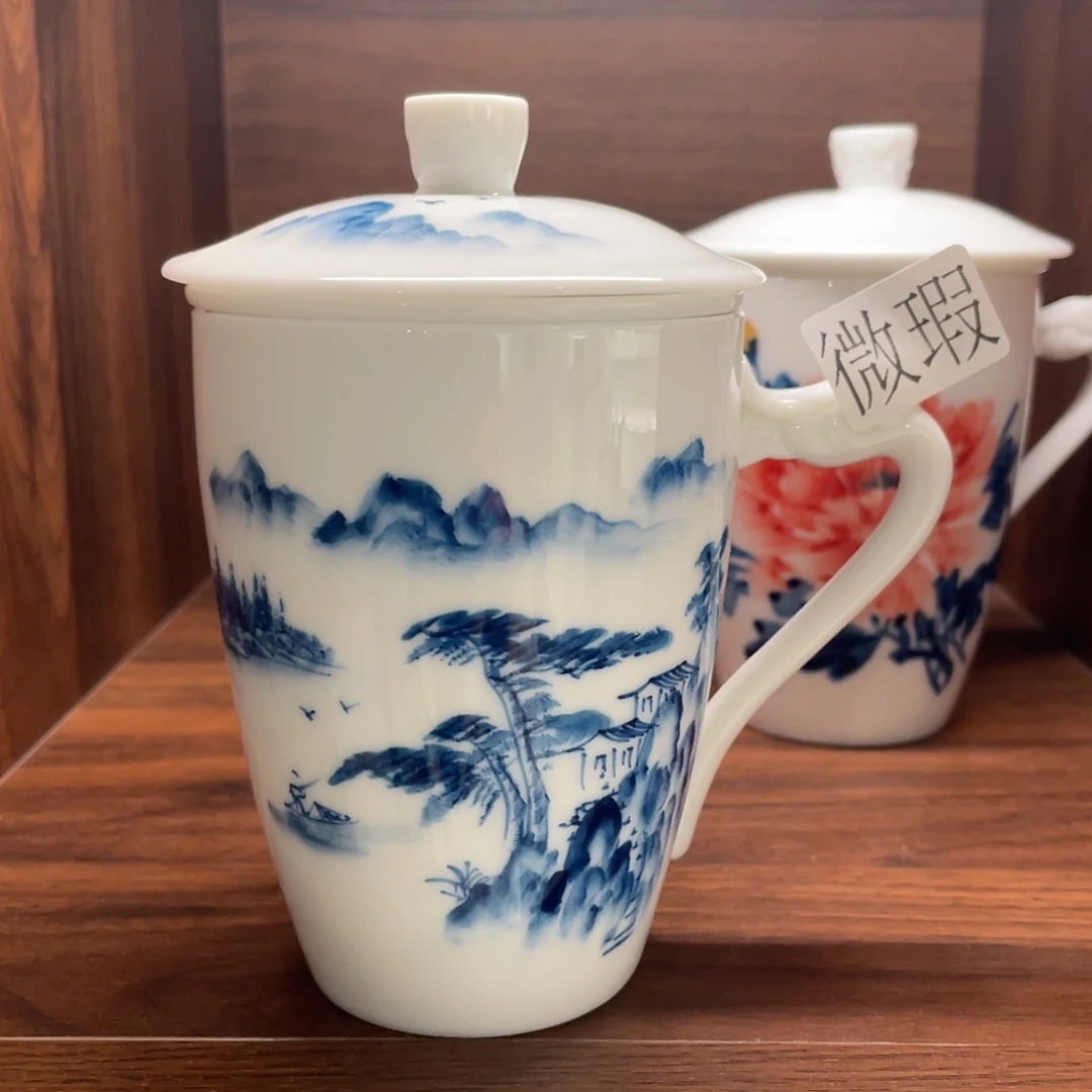 有瑕釉下彩纯手绘