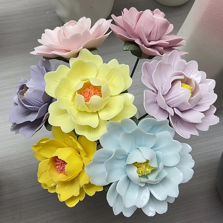 陶瓷纯手工捏花设计
