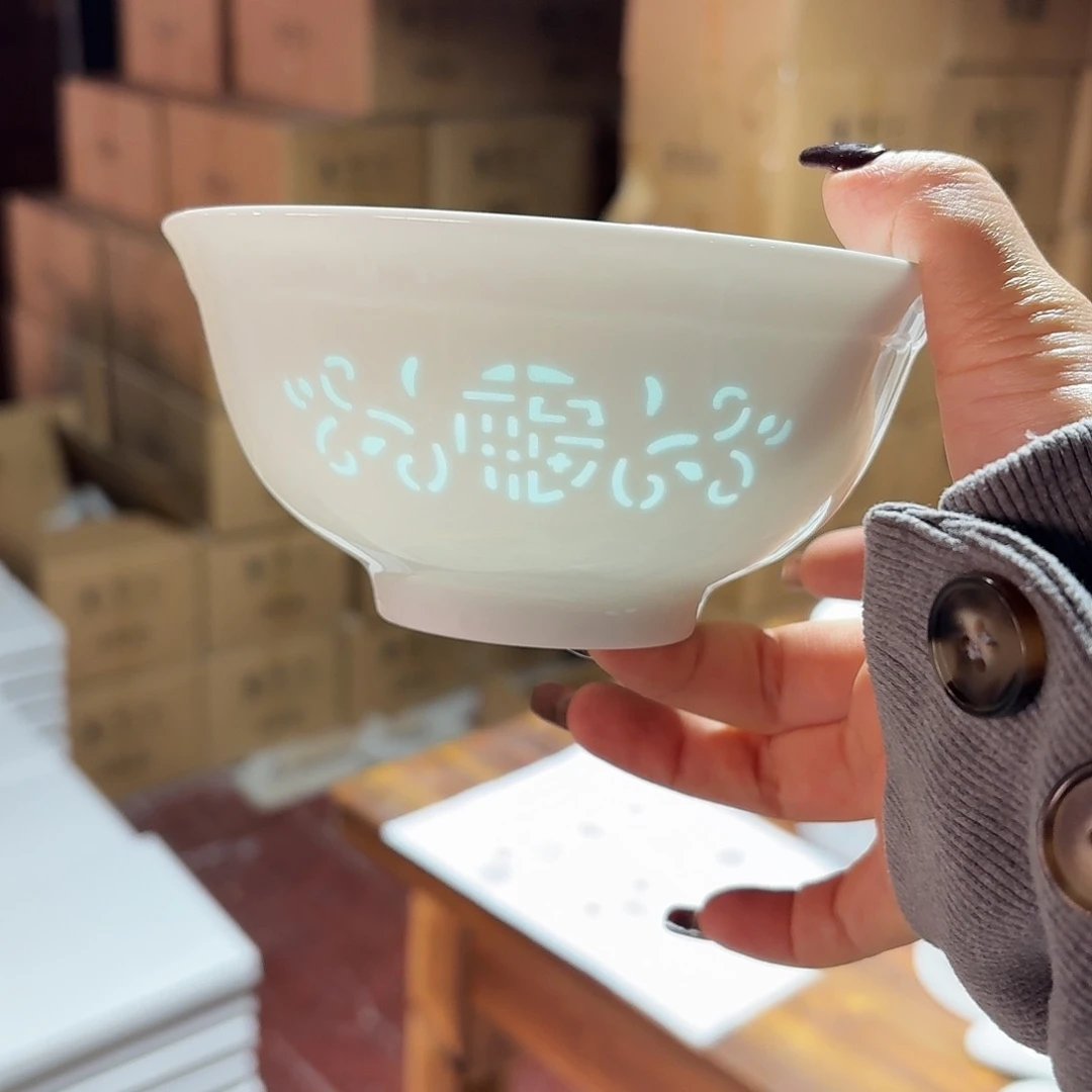 白瓷10个米饭碗青福好的