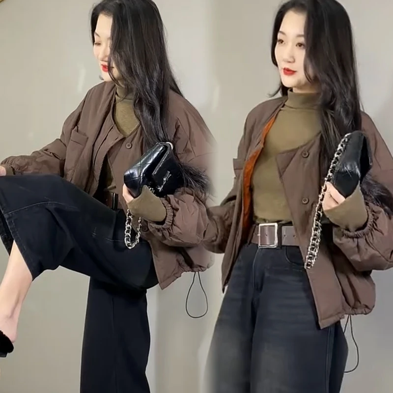 2025秋季新款时尚显瘦气质网红高档洋气女高级百搭宽松大码棉外套
