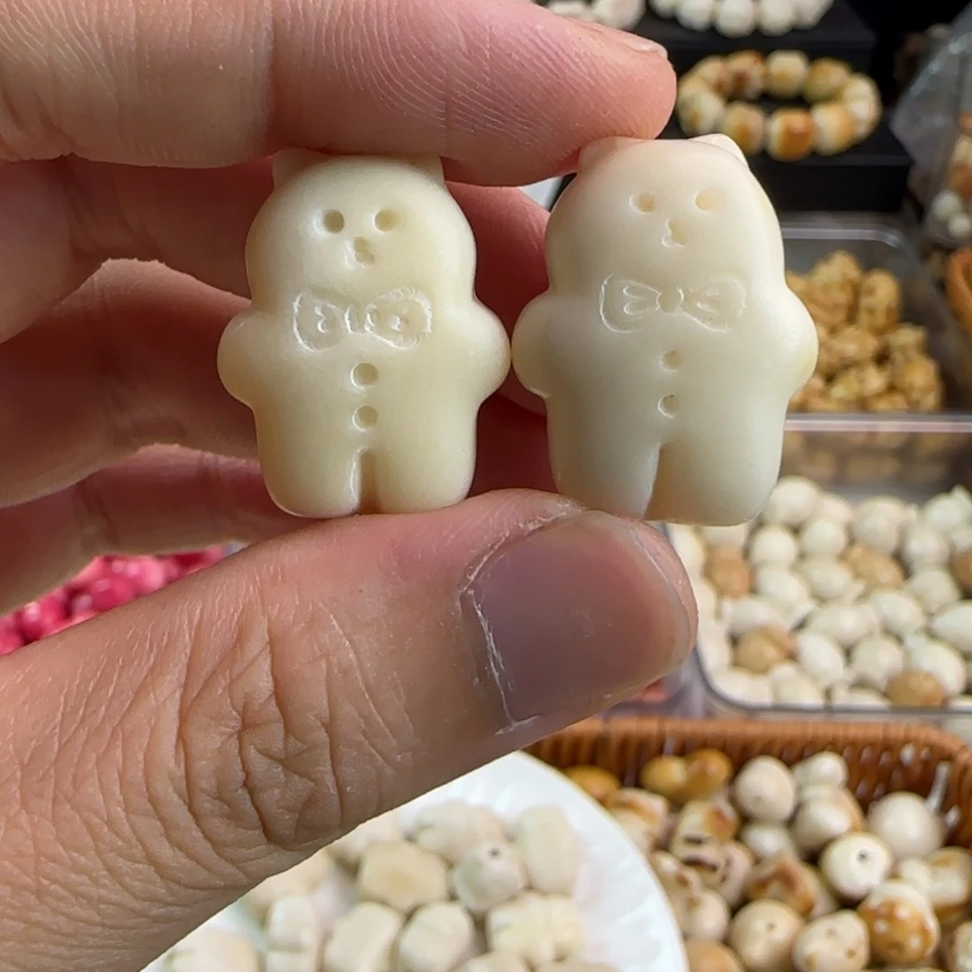 吊坠菩提根/象牙果微瑕疵白色小熊饼干3颗