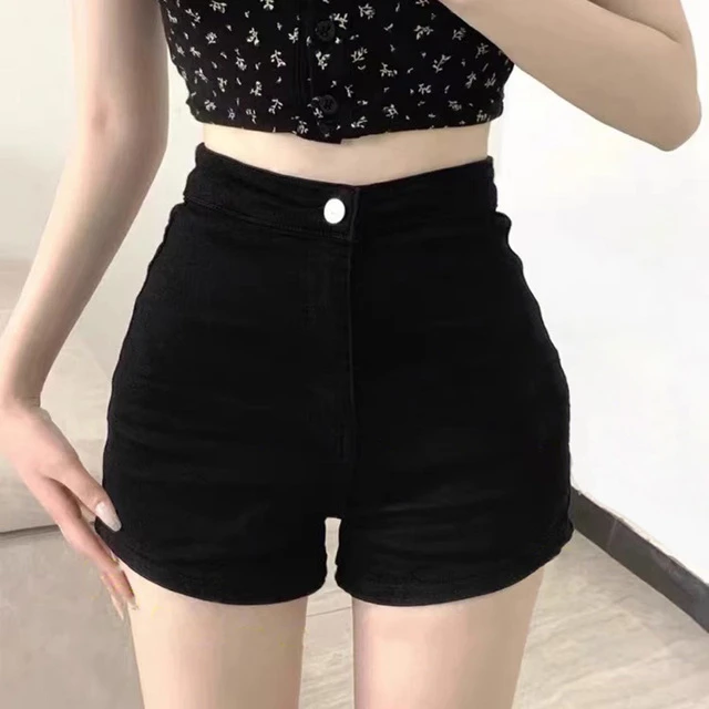 夏季女装批新款发时尚辣妹翘臀显瘦热裤出口高腰紧身弹力牛仔短裤