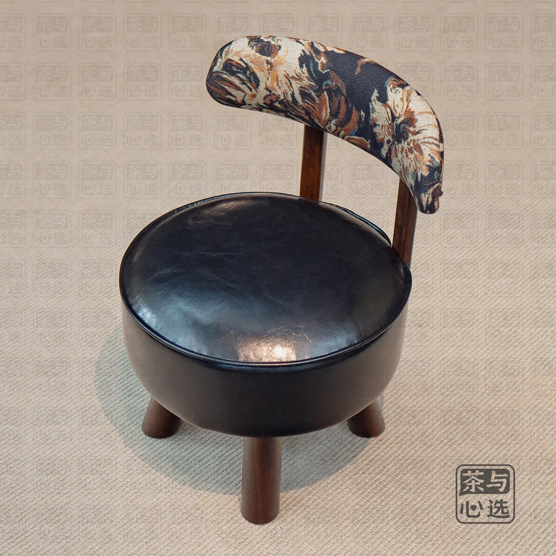 【双财旋转椅】家用双杆软包实木简约休闲卧室客厅沙发椅靠背椅