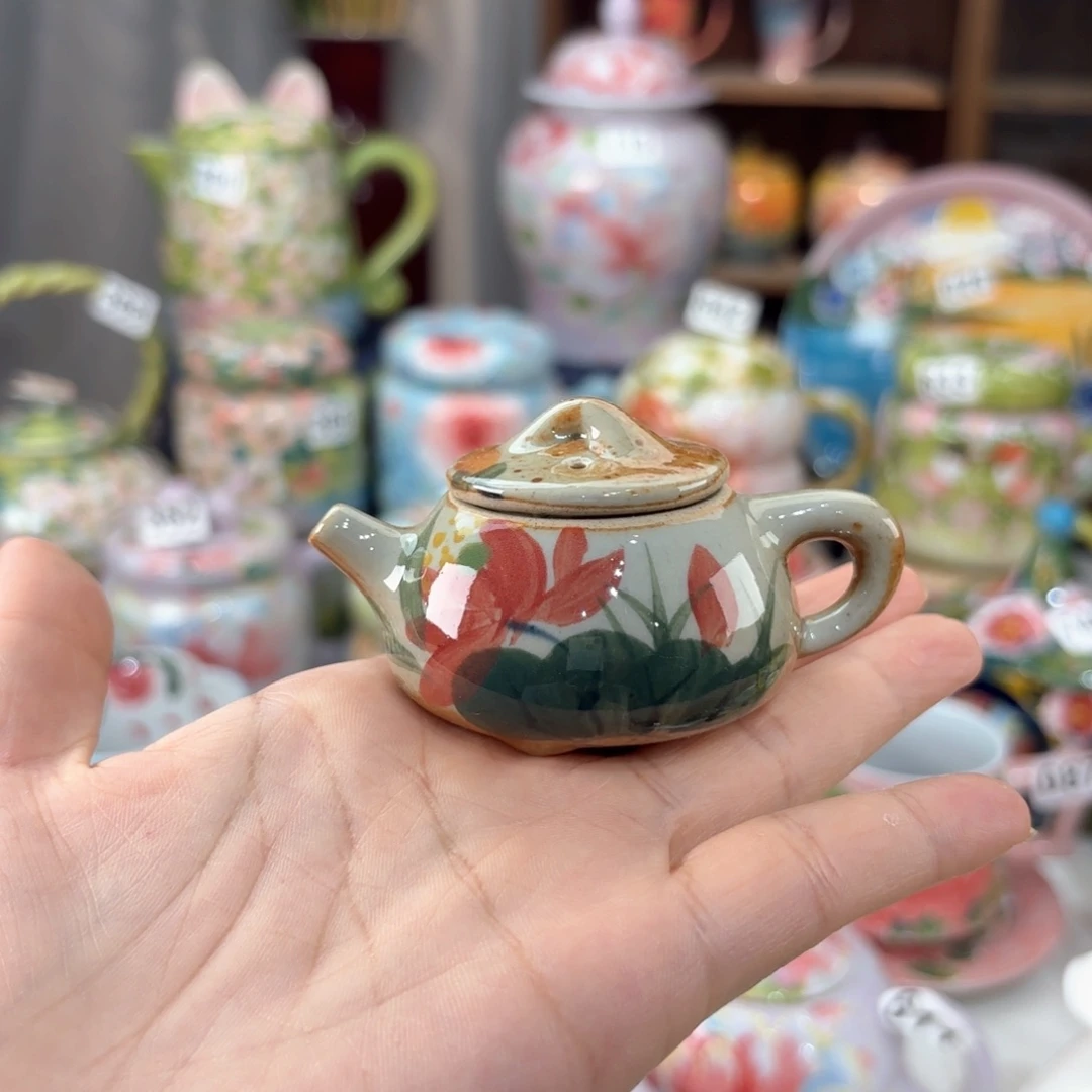 景德镇手绘高温釉下彩陶瓷茶具