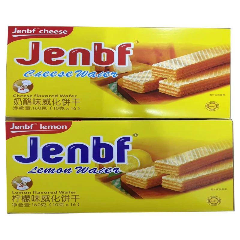 25年6月到期珍不凡jenbf奶酪柠檬威化饼干160g网红追剧小零食