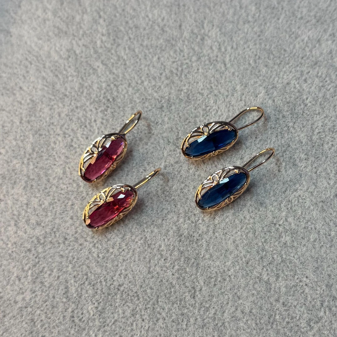 铜合金锆石耳饰 单颗大钻耳环0080