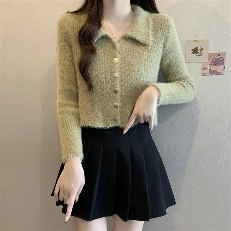 女毛针织衫秋季女设计感洋气款配牛仔裤上衣显瘦女装开衫小香风