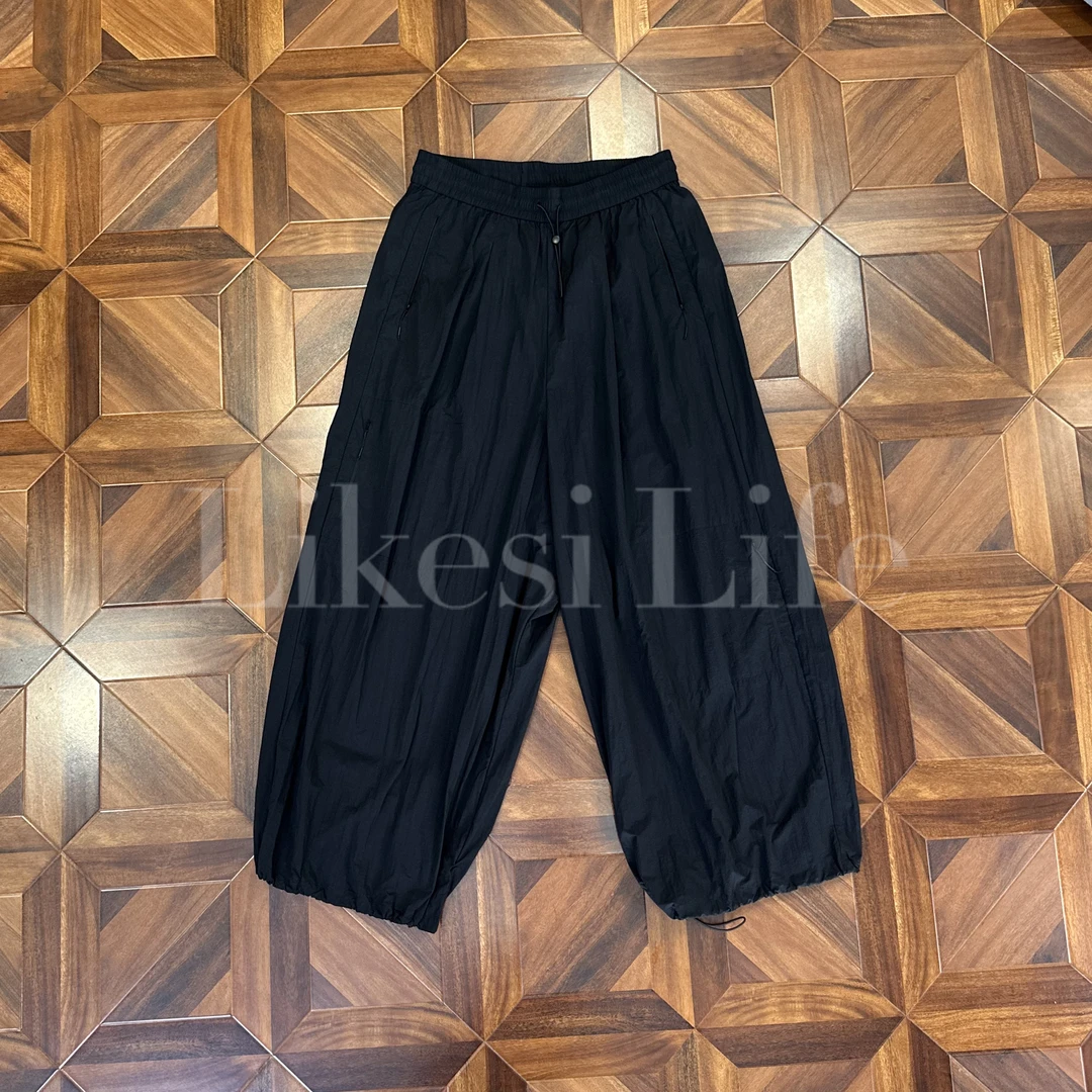 LIKESI&李克斯“山本”25夏季立体剪裁阔腿裤尼龙轻薄透气长裤8259