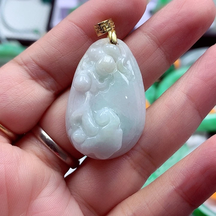 颈饰银S925镶嵌翡翠翡翠