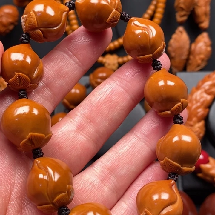 橄榄核手串寿桃福利