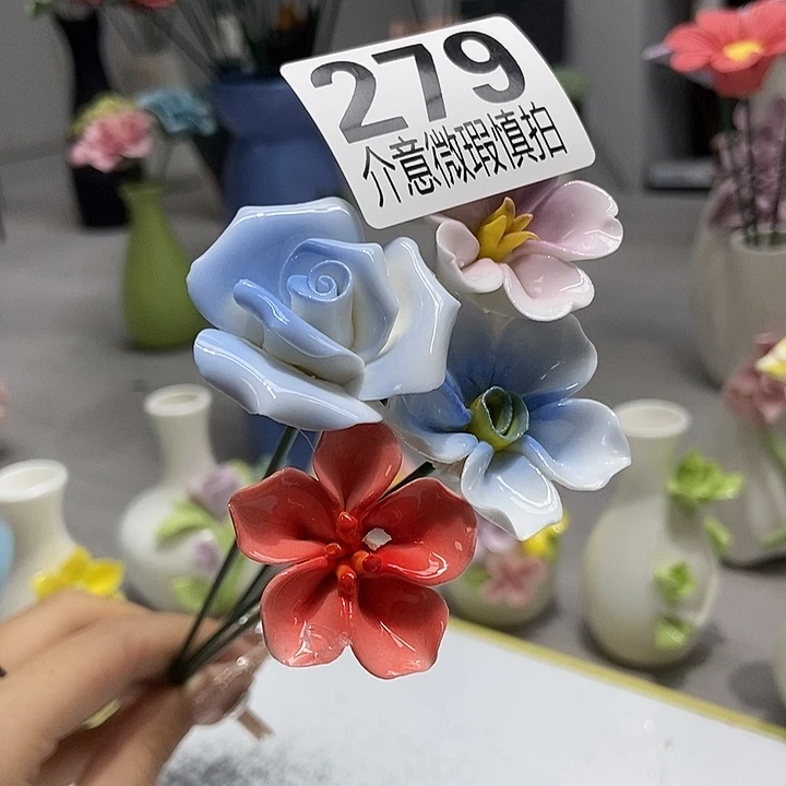 陶瓷纯手工捏花设计