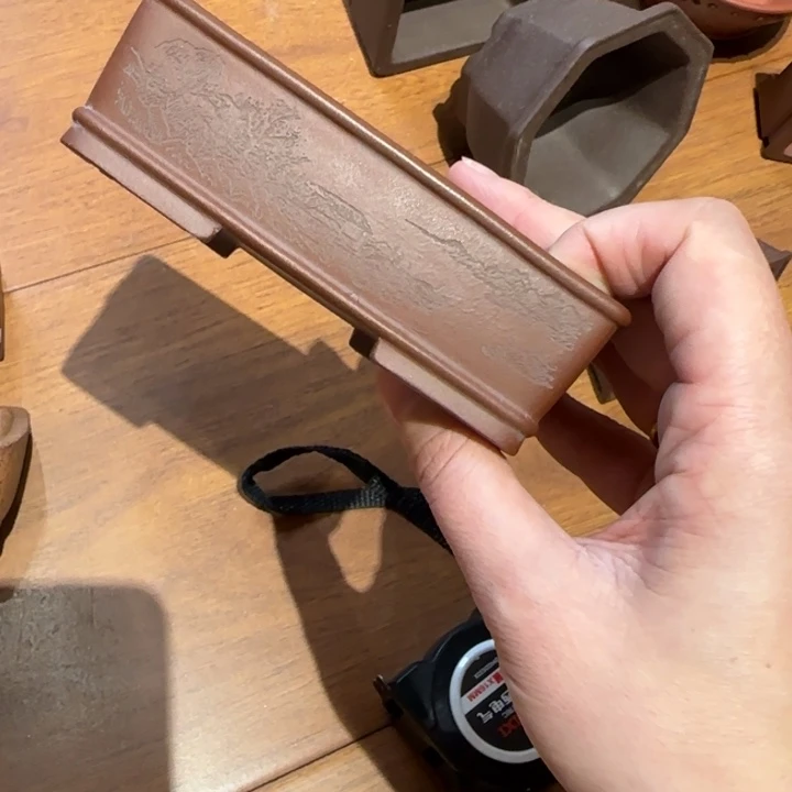 紫砂花盆长10.5宽6.5深度2.5