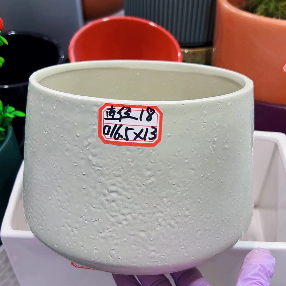 有孔外贸尾货陶瓷花盆凑单10米包邮