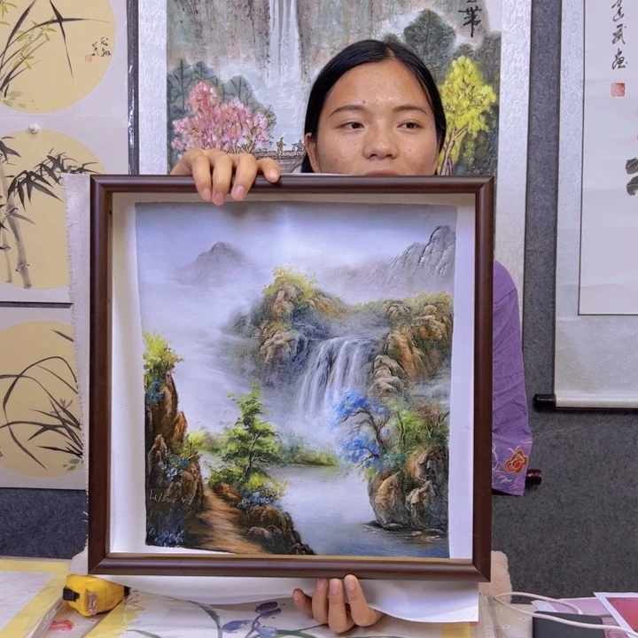 油画纯手绘山水风景画