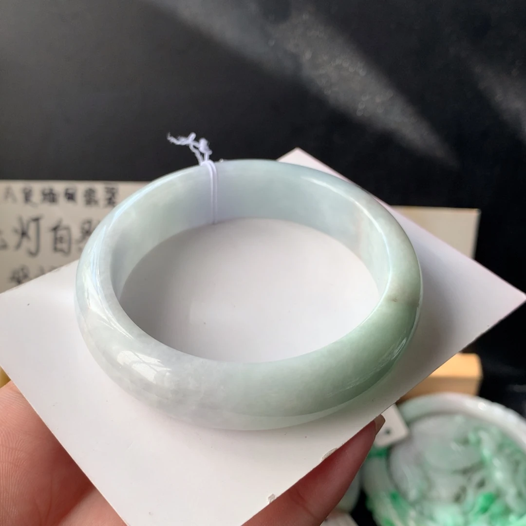 翡翠未镶嵌手镯35号53.5-14-7.8