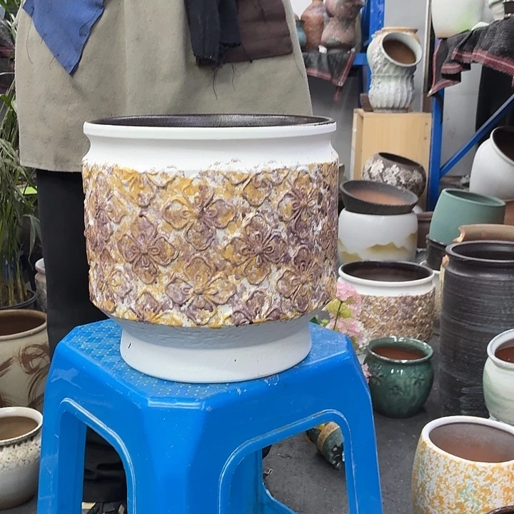25×25 -粗陶花盆有孔-买买买