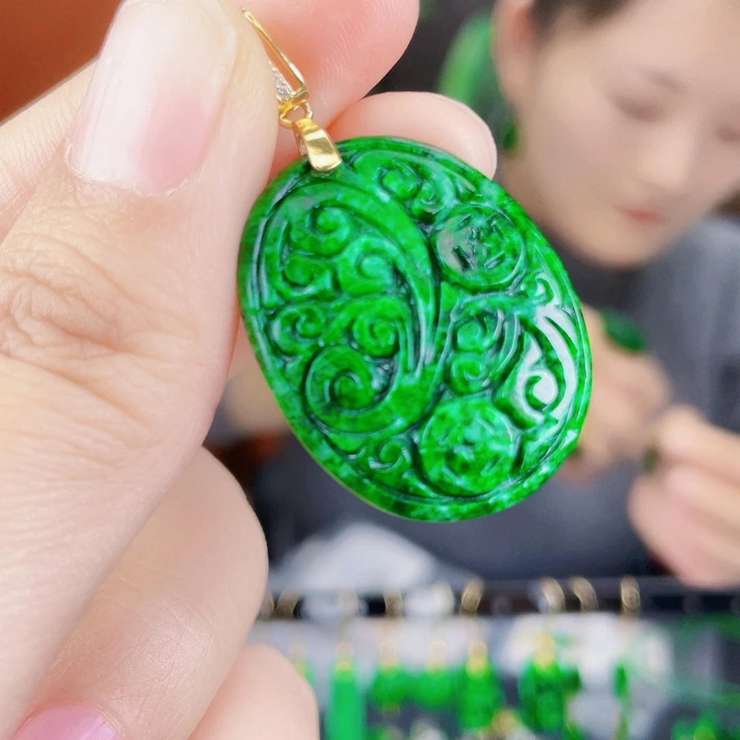 翡翠未镶嵌耳饰饰品