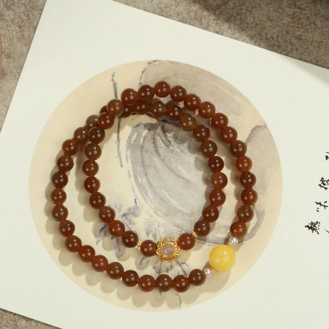 【央博玉专属】和田玉6mm糖玉手链25SL-TY6mm-OP多样性发