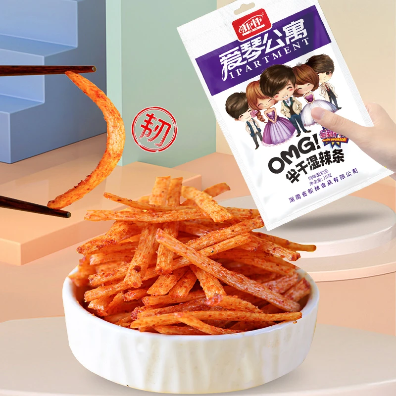 新林爱情爱琴公寓辣条8090后儿时怀旧香辣面筋零食麻辣休闲小吃