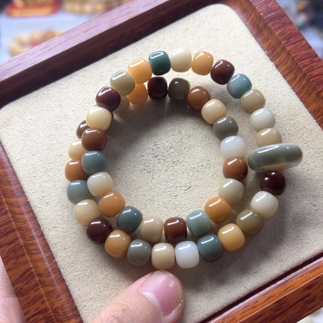 菩提根/象牙果手串想****字彩豆