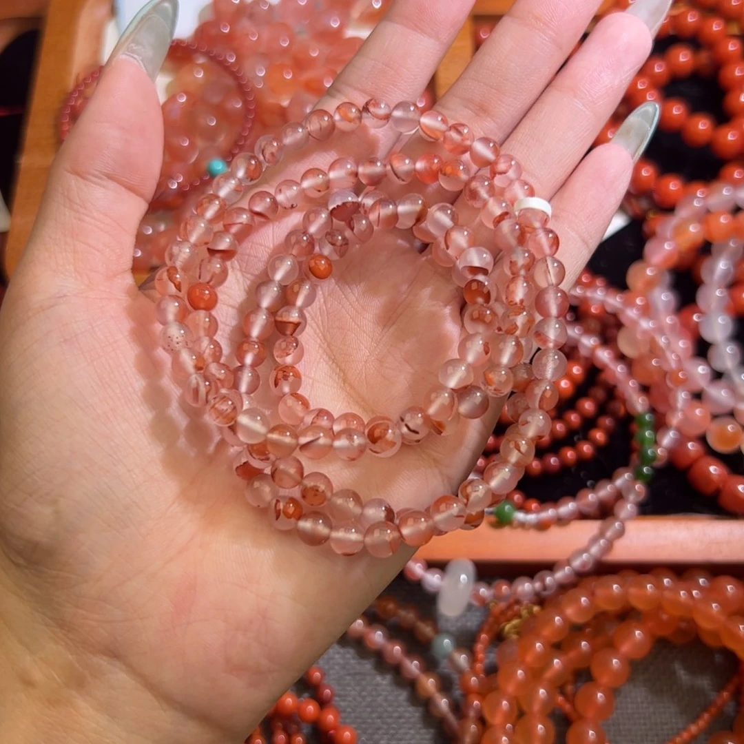 南红玛瑙手串未镶嵌5mm