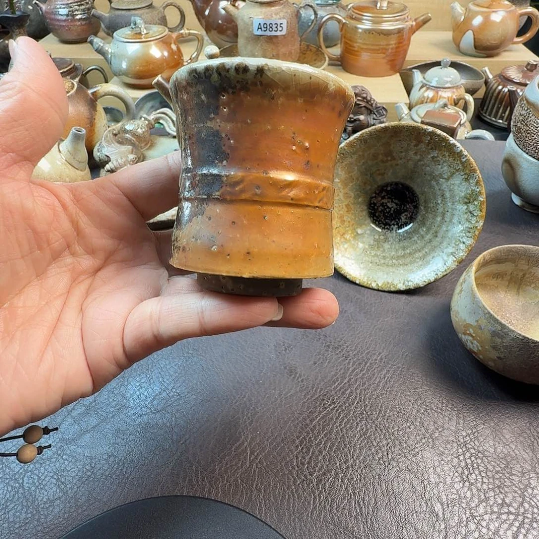 手工手作柴烧主人杯
