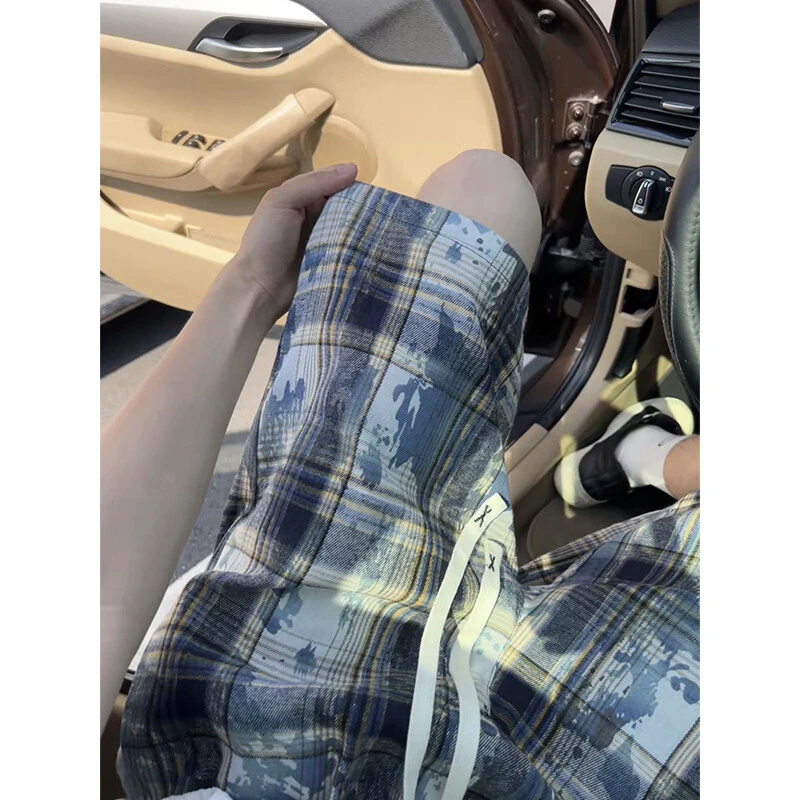 美式潮牌扎染短裤男夏季新款宽松复古休闲大码五分裤沙滩裤青少年