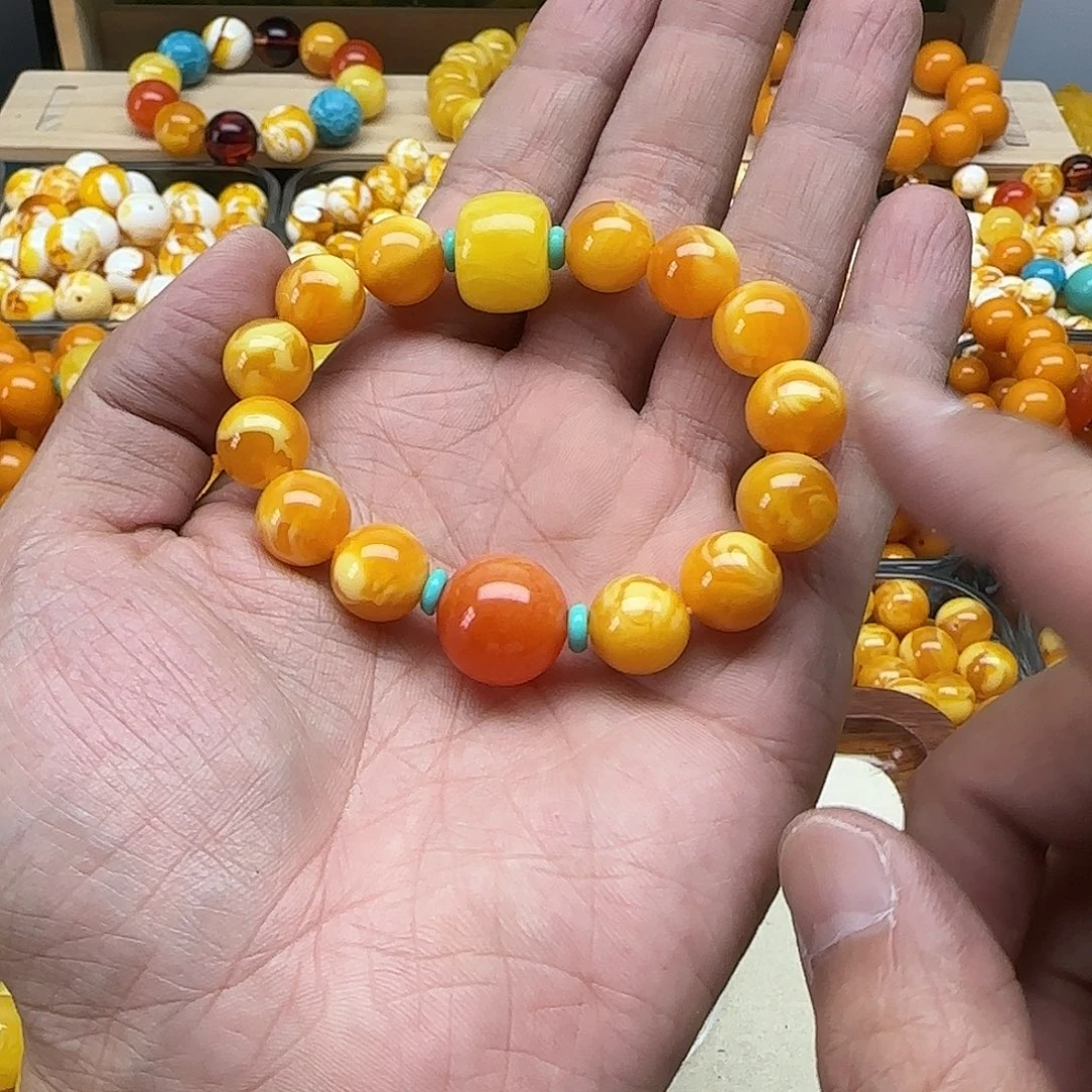 @***L无非金属精品老蜡色素串搭配一条